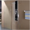 Duschpanel glas 18x42,1x120 cm svart vidaXL – miniatyr 1