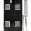 Duschpanel glas 18x45,5x130 cm svart vidaXL – miniatyr 7