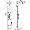 Duschpanel glas 18x45,5x130 cm svart vidaXL – miniatyr 10