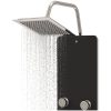 Duschpanel glas 25x47,5x130 cm svart vidaXL – miniatyr 4