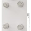 Duschpanel glas 25x47,5x130 cm vit vidaXL – miniatyr 7