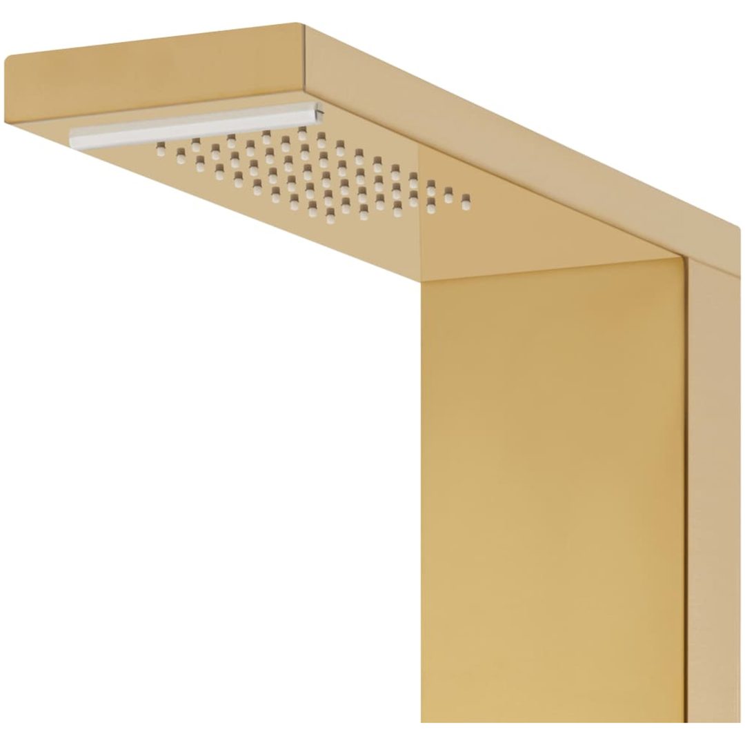 Duschpanel rostfritt stål 201 guld vidaXL – bild 5