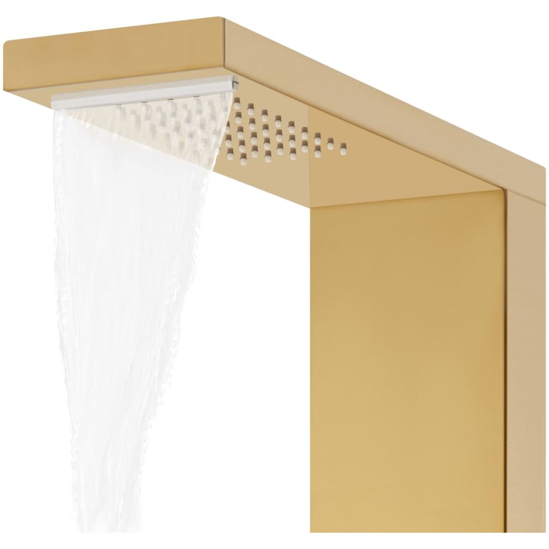 Duschpanel rostfritt stål 201 guld vidaXL – bild 6