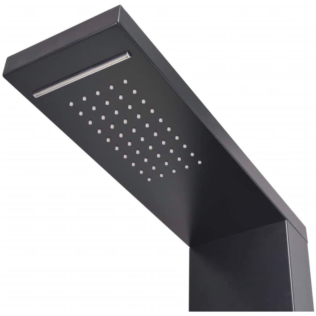 Duschpanelsystem aluminium matt svart vidaXL 15 x 47 x 130 cm – bild 4