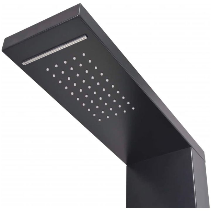 Duschpanelsystem aluminium matt svart vidaXL 15 x 47 x 130 cm – bild 4