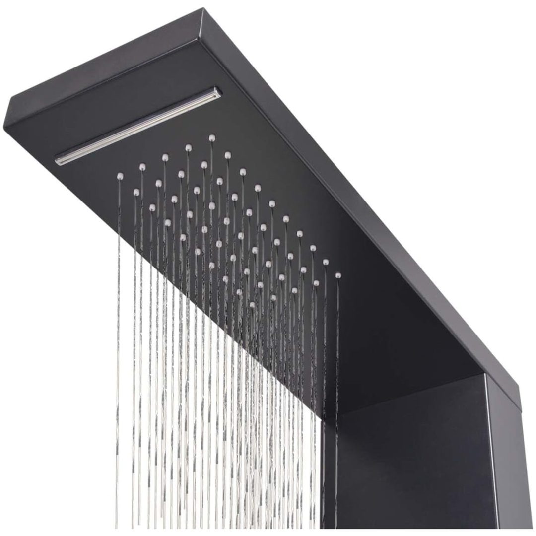 Duschpanelsystem aluminium matt svart vidaXL 15 x 47 x 130 cm – bild 6