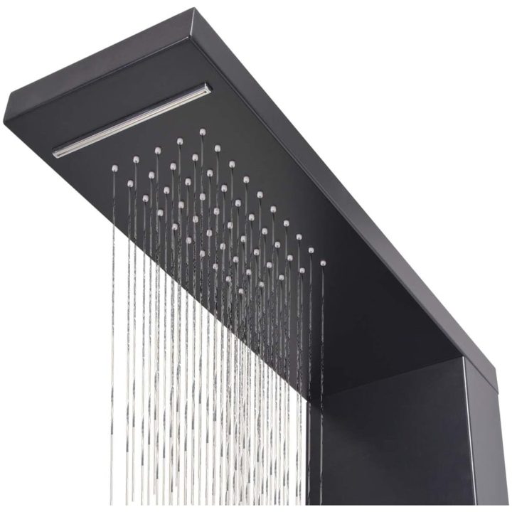 Duschpanelsystem aluminium matt svart vidaXL 15 x 47 x 130 cm – bild 6