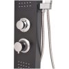 Duschpanelsystem aluminium matt svart vidaXL 15 x 47 x 130 cm – miniatyr 8