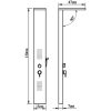 Duschpanelsystem aluminium matt svart vidaXL 15 x 47 x 130 cm – miniatyr 9