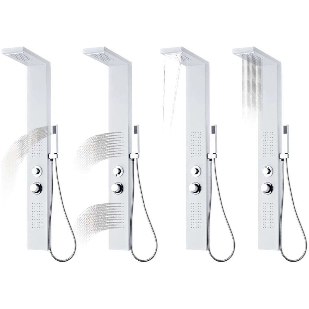 Duschpanelsystem aluminium matt vit vidaXL 15 x 47 x 130 cm – bild 3