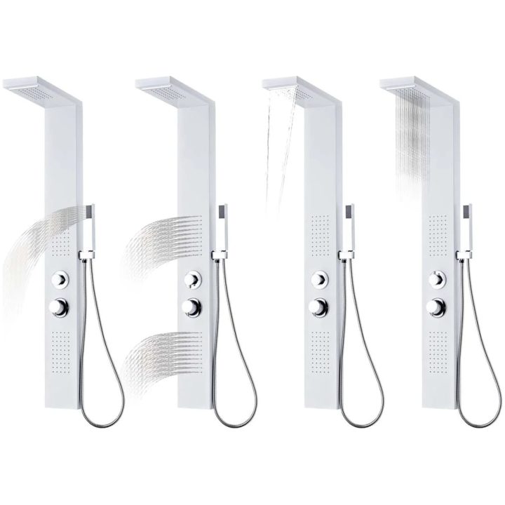 Duschpanelsystem aluminium matt vit vidaXL 15 x 47 x 130 cm – bild 3