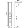 Duschpanelsystem aluminium matt vit vidaXL 15 x 47 x 130 cm – miniatyr 9