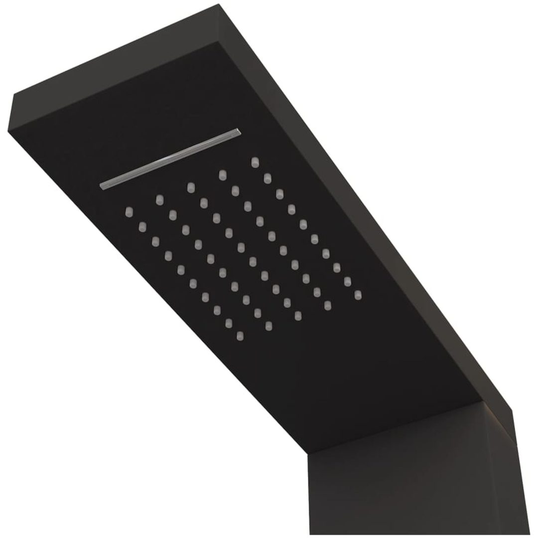 Duschpanelsystem aluminium svart vidaXL 15 x 47 x 114 cm – bild 4