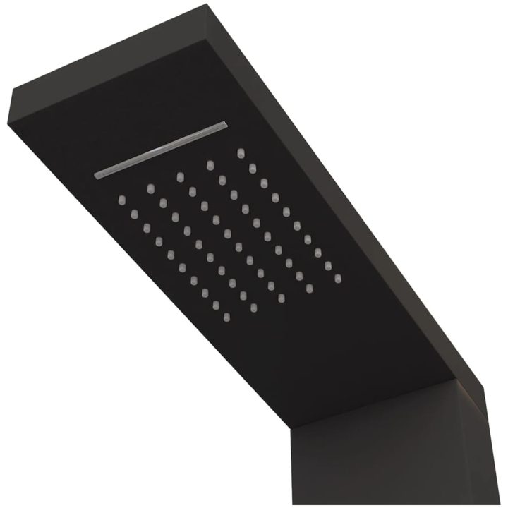 Duschpanelsystem aluminium svart vidaXL 15 x 47 x 114 cm – bild 4