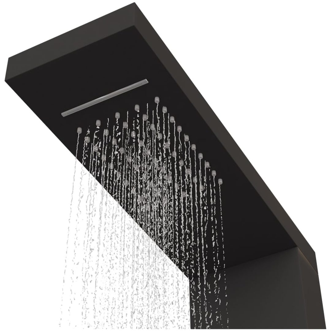 Duschpanelsystem aluminium svart vidaXL 15 x 47 x 114 cm – bild 5