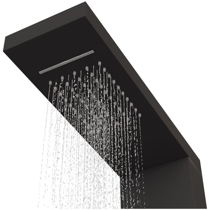 Duschpanelsystem aluminium svart vidaXL 15 x 47 x 114 cm – bild 5