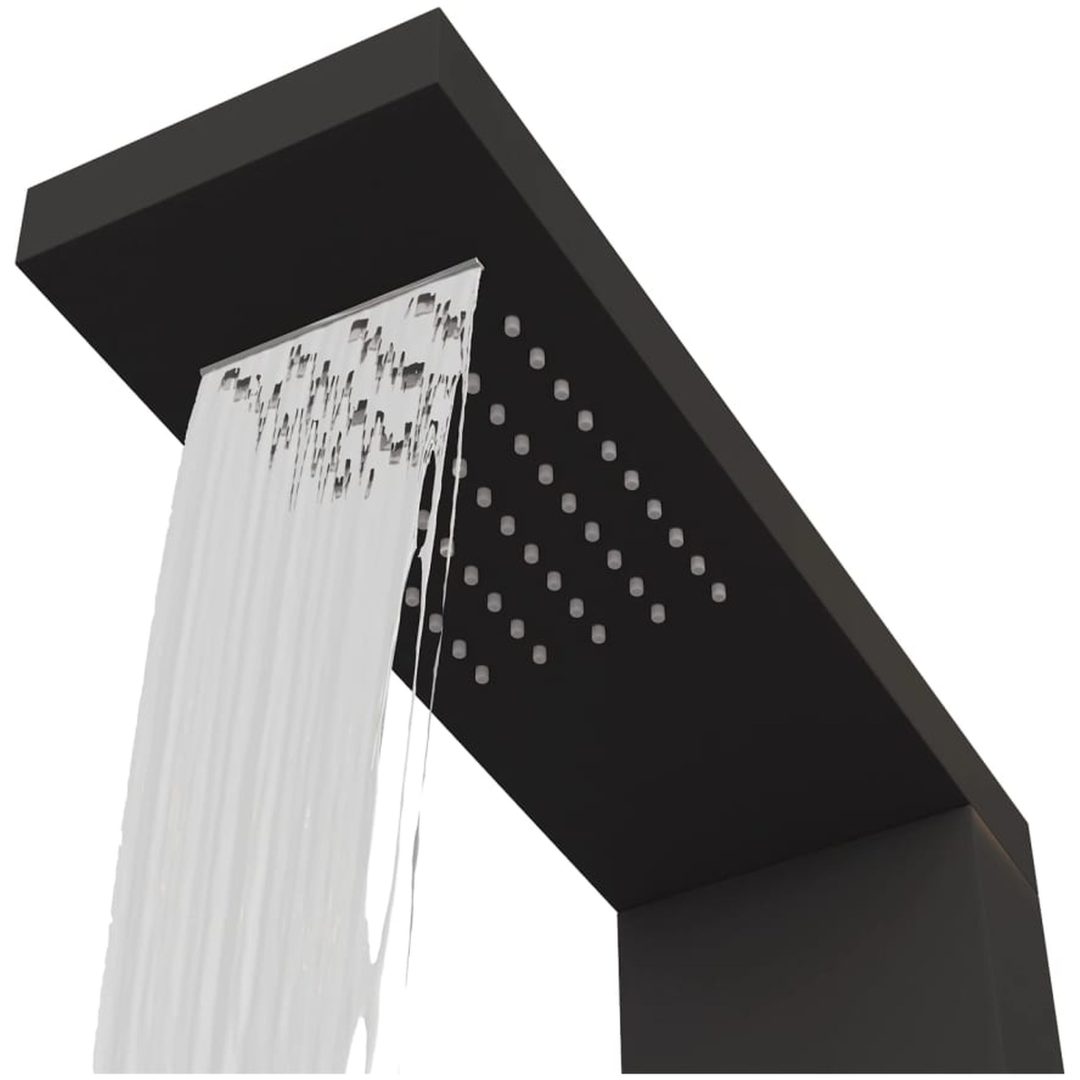 Duschpanelsystem aluminium svart vidaXL 15 x 47 x 114 cm – bild 6