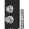 Duschpanelsystem aluminium svart vidaXL 15 x 47 x 114 cm – miniatyr 7