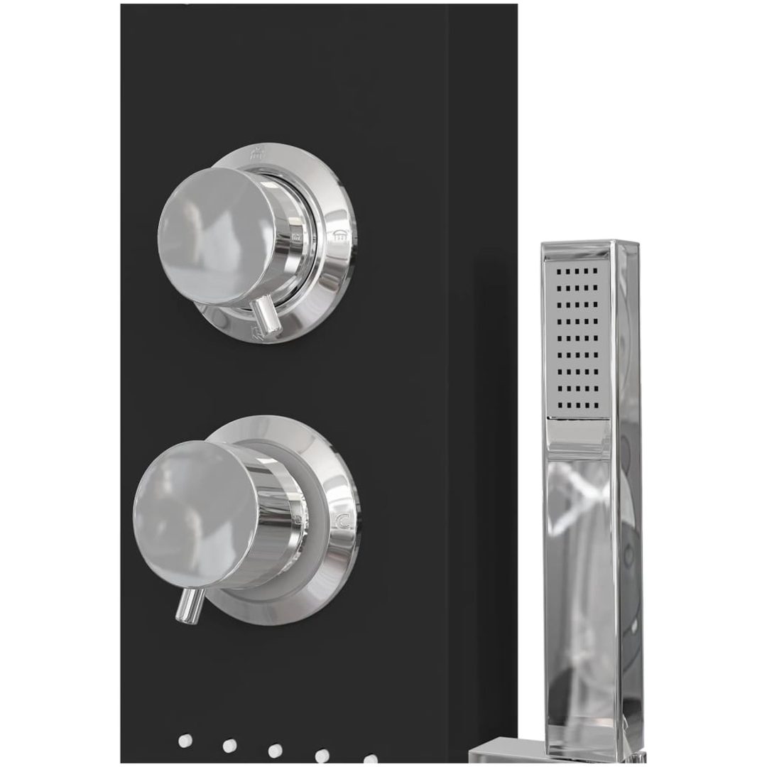 Duschpanelsystem aluminium svart vidaXL 15 x 47 x 114 cm – bild 7