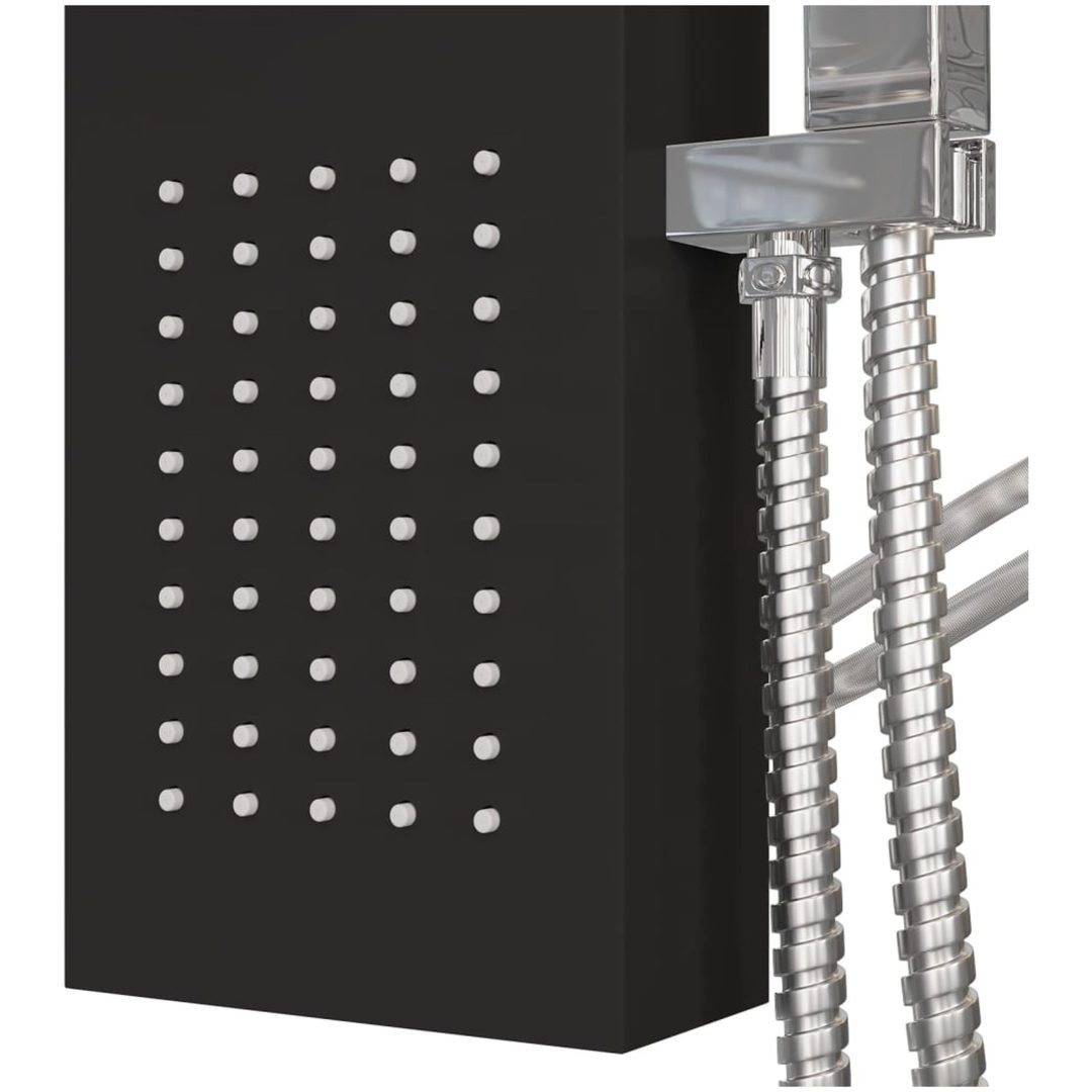 Duschpanelsystem aluminium svart vidaXL 15 x 47 x 114 cm – bild 8