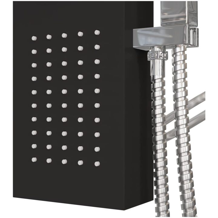 Duschpanelsystem aluminium svart vidaXL 15 x 47 x 114 cm – bild 8