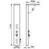 Duschpanelsystem aluminium vit vidaXL 15 x 47 x 114 cm – miniatyr 9