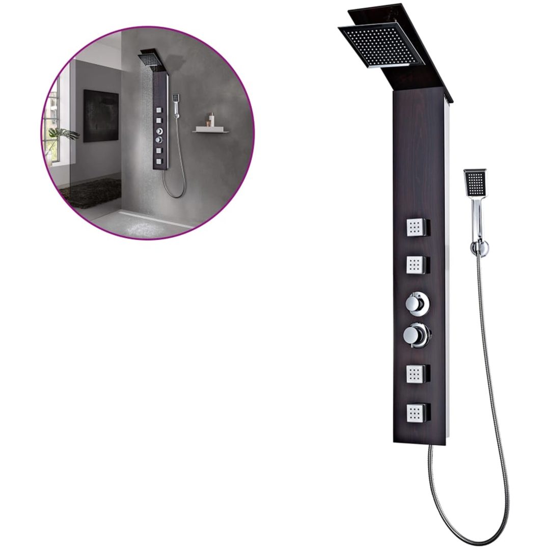 Duschpanelsystem glas brun vidaXL – bild 2