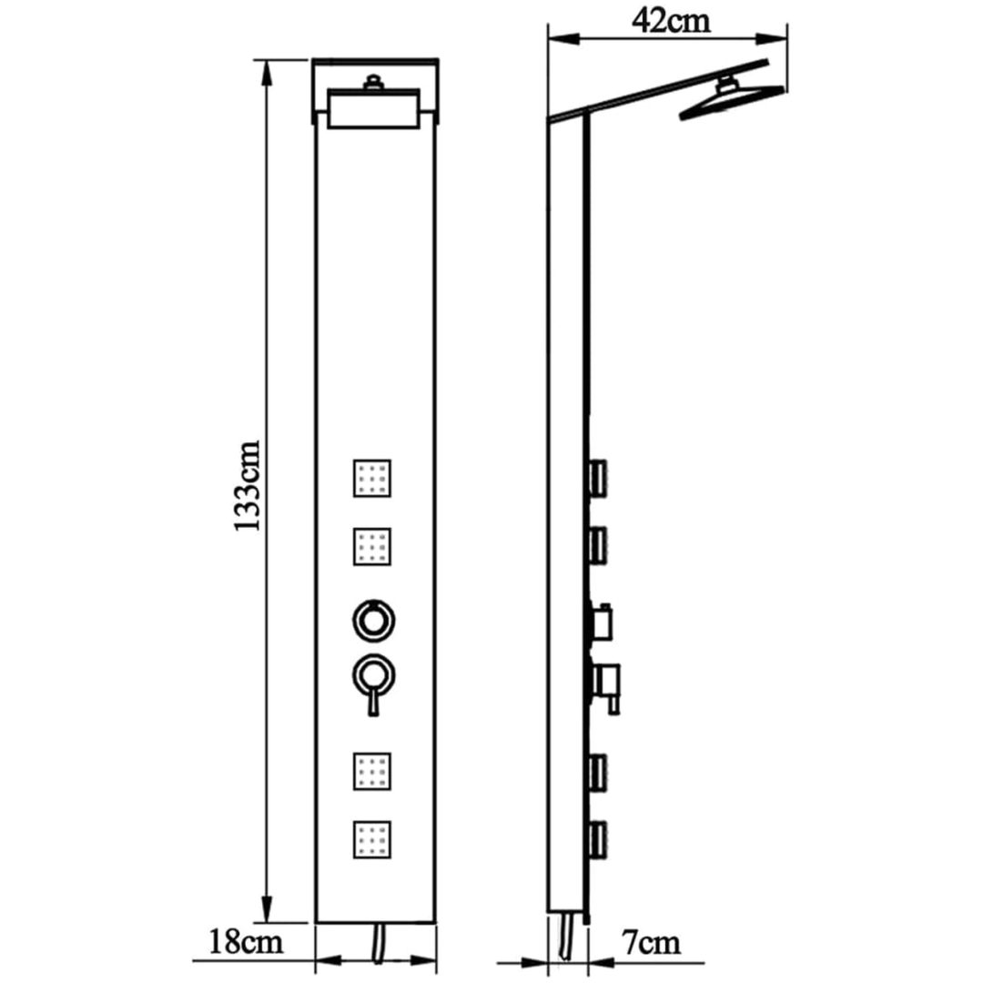 Duschpanelsystem glas brun vidaXL – bild 8