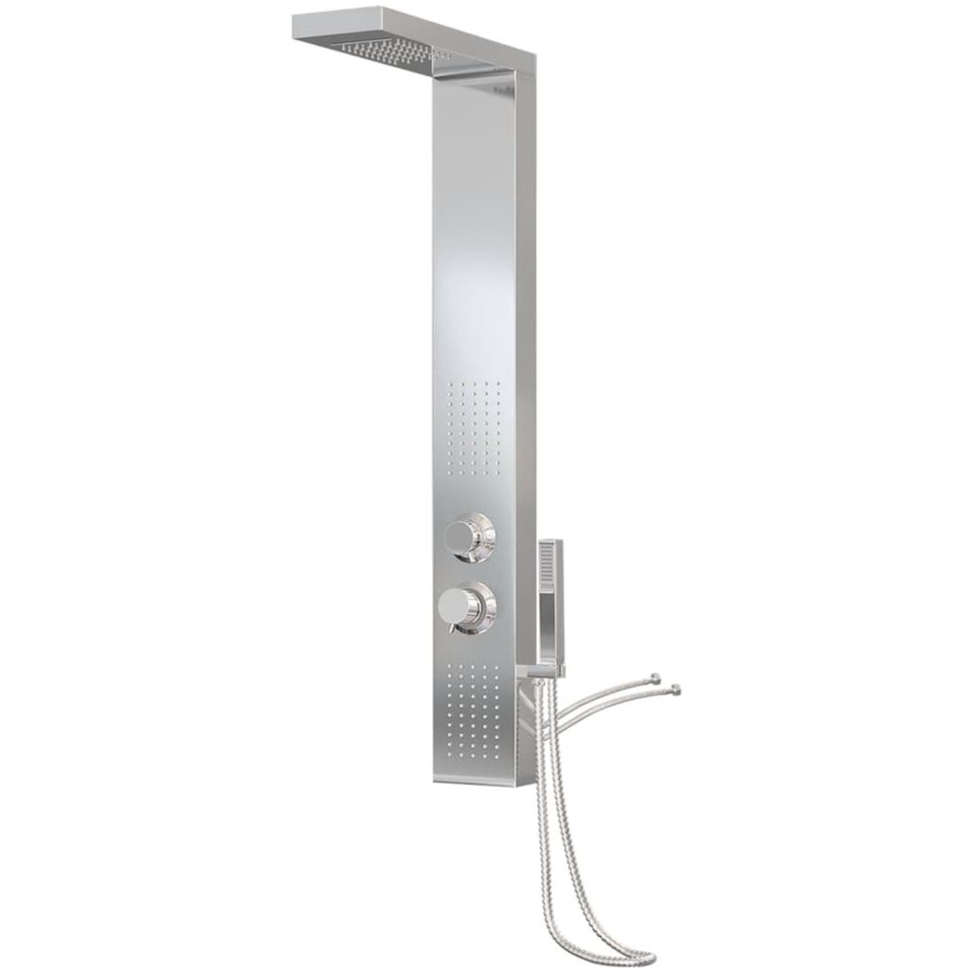 Duschpanelsystem rostfritt stål fyrkantig vidaXL 15 x 47 x 114 cm – bild 3