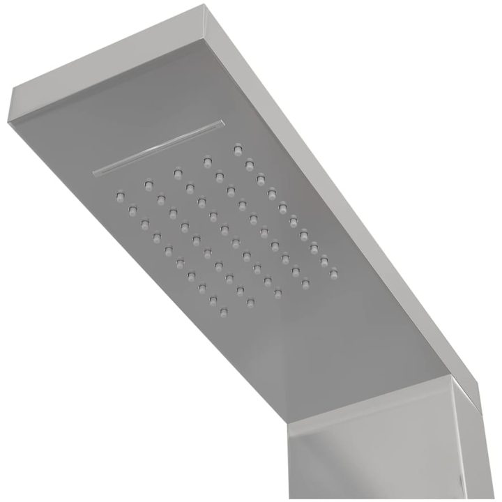 Duschpanelsystem rostfritt stål fyrkantig vidaXL 15 x 47 x 114 cm – bild 4