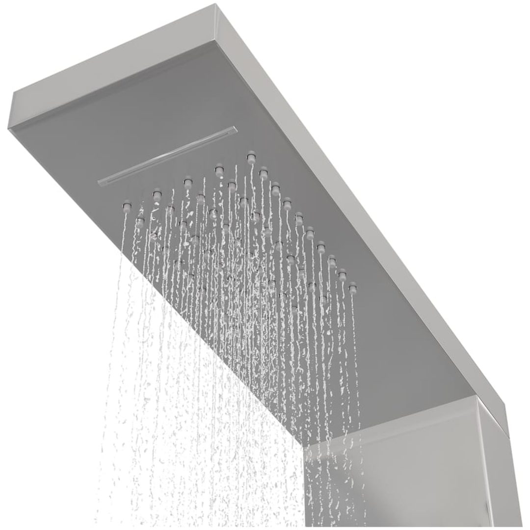Duschpanelsystem rostfritt stål fyrkantig vidaXL 15 x 47 x 114 cm – bild 5
