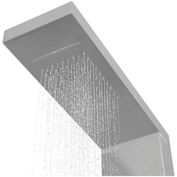 Duschpanelsystem rostfritt stål fyrkantig vidaXL 15 x 47 x 114 cm – bild 5