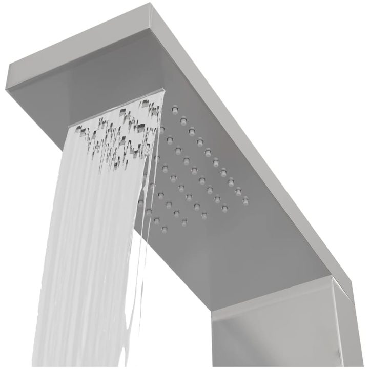 Duschpanelsystem rostfritt stål fyrkantig vidaXL 15 x 47 x 114 cm – bild 6