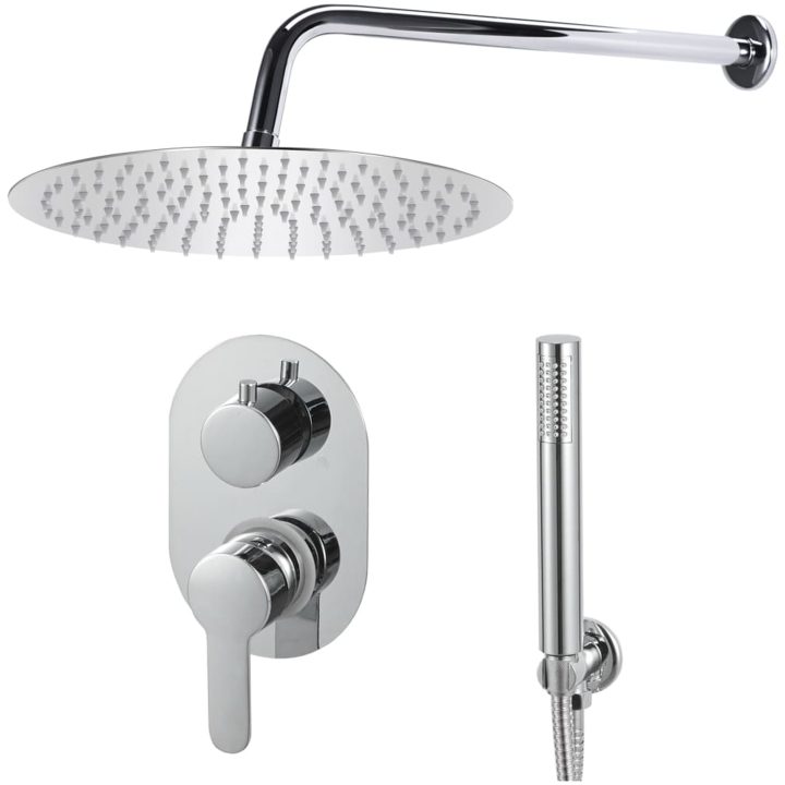 Duschsystem rostfritt stål 201 silver vidaXL – bild 5