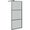 Duschvägg cm mörkt ESG-glas svart vidaXL 80 x 195 cm – miniatyr 2