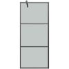 Duschvägg cm mörkt ESG-glas svart vidaXL 80 x 195 cm – miniatyr 3