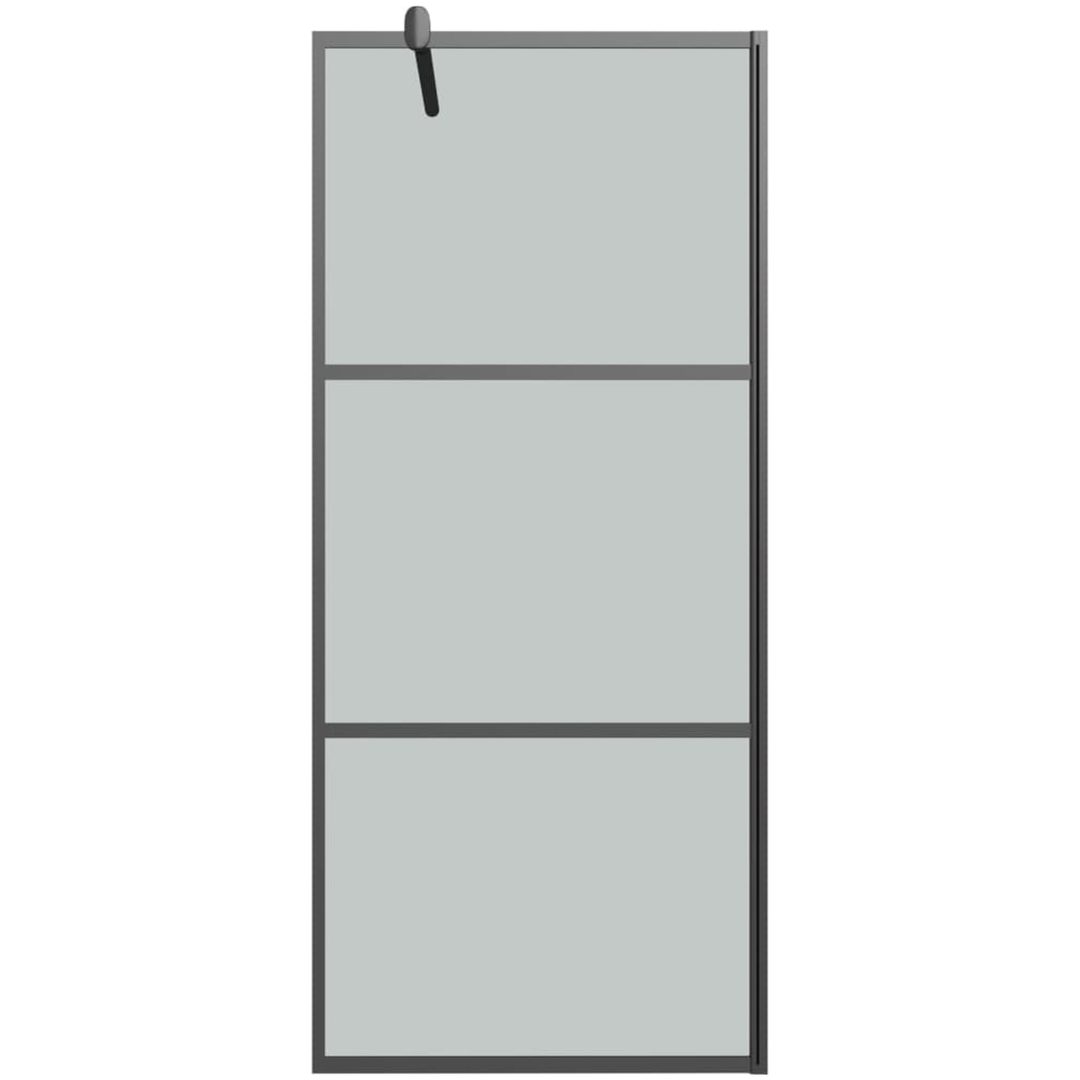 Duschvägg cm mörkt ESG-glas svart vidaXL 80 x 195 cm – bild 3