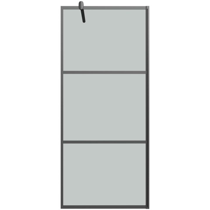 Duschvägg cm mörkt ESG-glas svart vidaXL 80 x 195 cm – bild 3