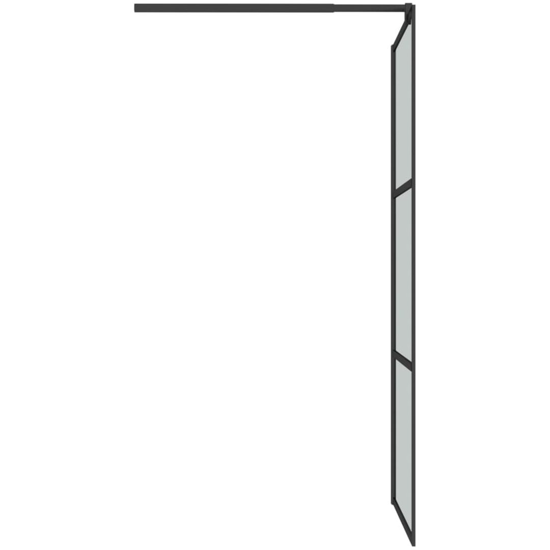 Duschvägg cm mörkt ESG-glas svart vidaXL 80 x 195 cm – bild 5