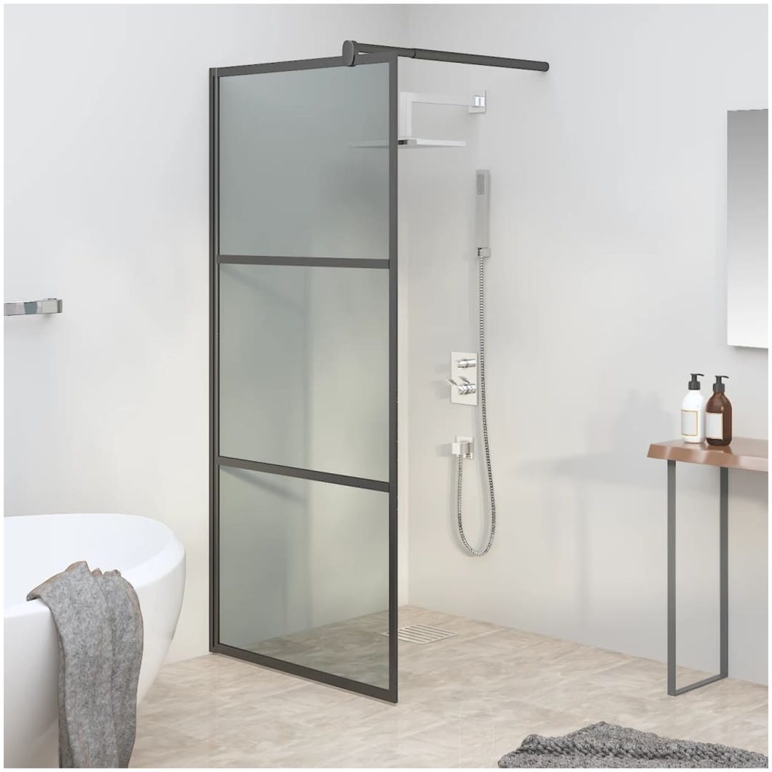 Duschvägg cm mörkt ESG-glas svart vidaXL 80 x 195 cm