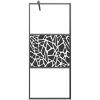 Duschvägg ESG-glas med stendesign svart vidaXL 80 x 195 cm – miniatyr 3