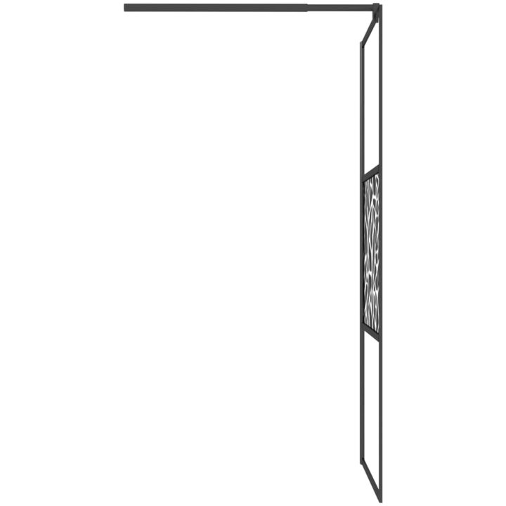 Duschvägg ESG-glas med stendesign svart vidaXL 80 x 195 cm – bild 5