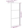 Duschvägg ESG-glas med stendesign svart vidaXL 80 x 195 cm – miniatyr 7