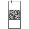 Duschvägg ESG-glas med stendesign svart vidaXL 90 x 195 cm – miniatyr 3
