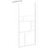 Duschvägg ESG-glas vit vidaXL 80 x 195 cm – miniatyr 2