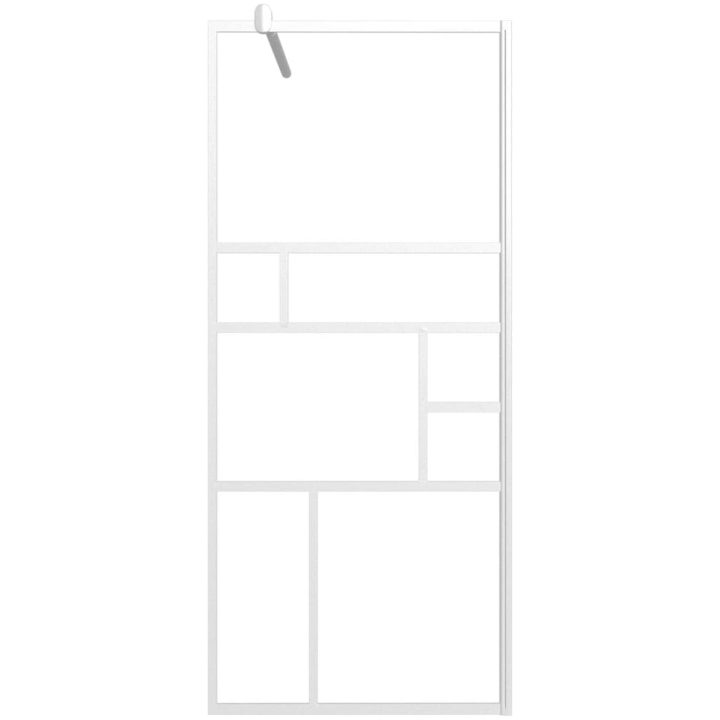 Duschvägg ESG-glas vit vidaXL 80 x 195 cm – bild 3