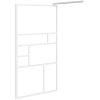 Duschvägg ESG-glas vit vidaXL 80 x 195 cm – miniatyr 4