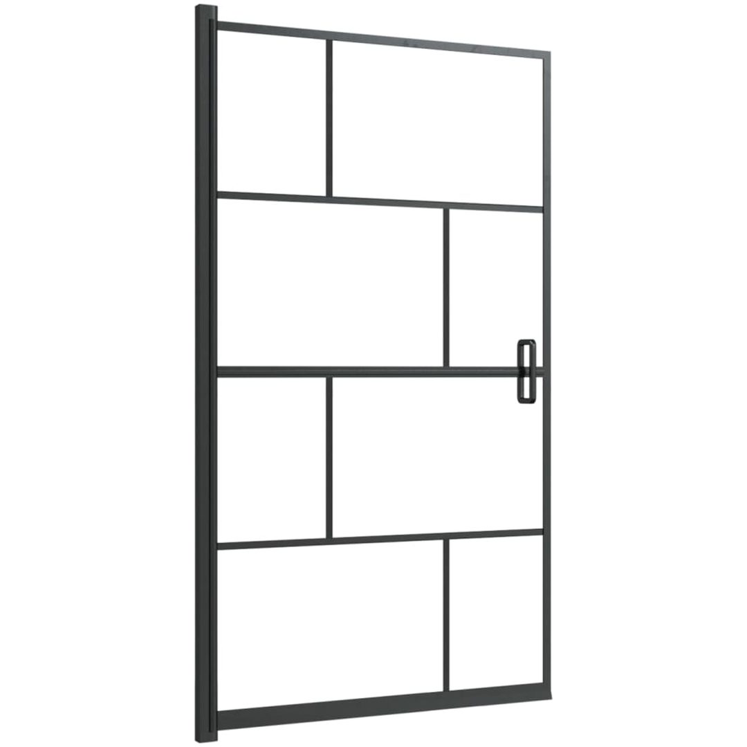 Duschvägg ESG svart vidaXL 80 x 140 cm – bild 2