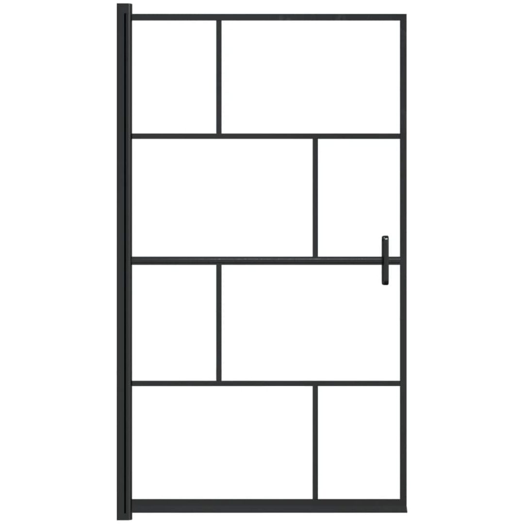 Duschvägg ESG svart vidaXL 80 x 140 cm – bild 3