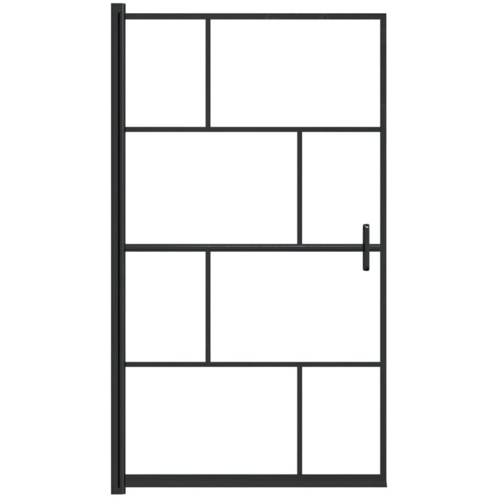 Duschvägg ESG svart vidaXL 80 x 140 cm – bild 3